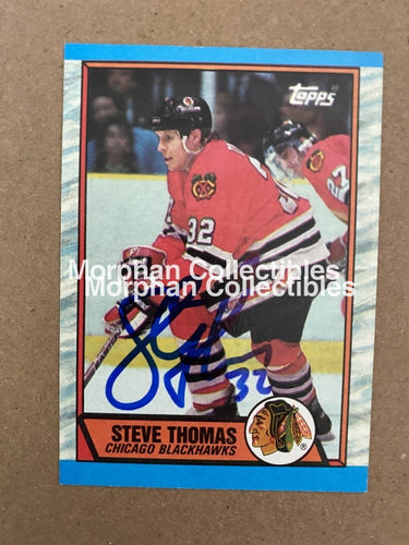 Steve Thomas - Autographed Card 1989-90 Topps #2