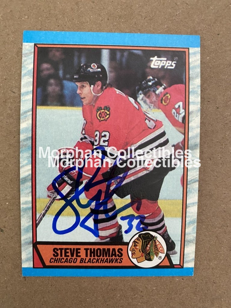 Steve Thomas - Autographed Card 1989-90 Topps #3