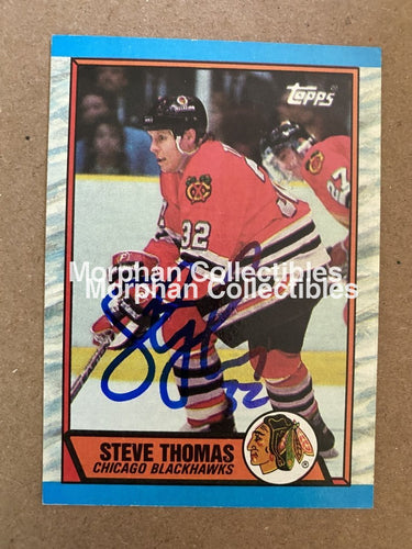 Steve Thomas - Autographed Card 1989-90 Topps #4