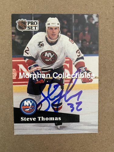 Steve Thomas - Autographed Card 1991-92 Pro Set #438