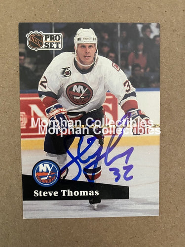 Steve Thomas - Autographed Card 1991-92 Pro Set #438