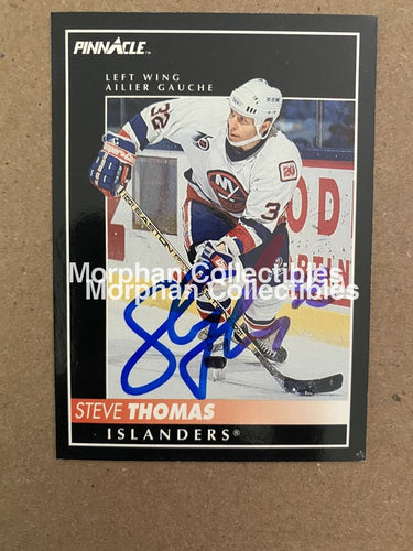 Steve Thomas - Autographed Card 1992-93 Pinnacle
