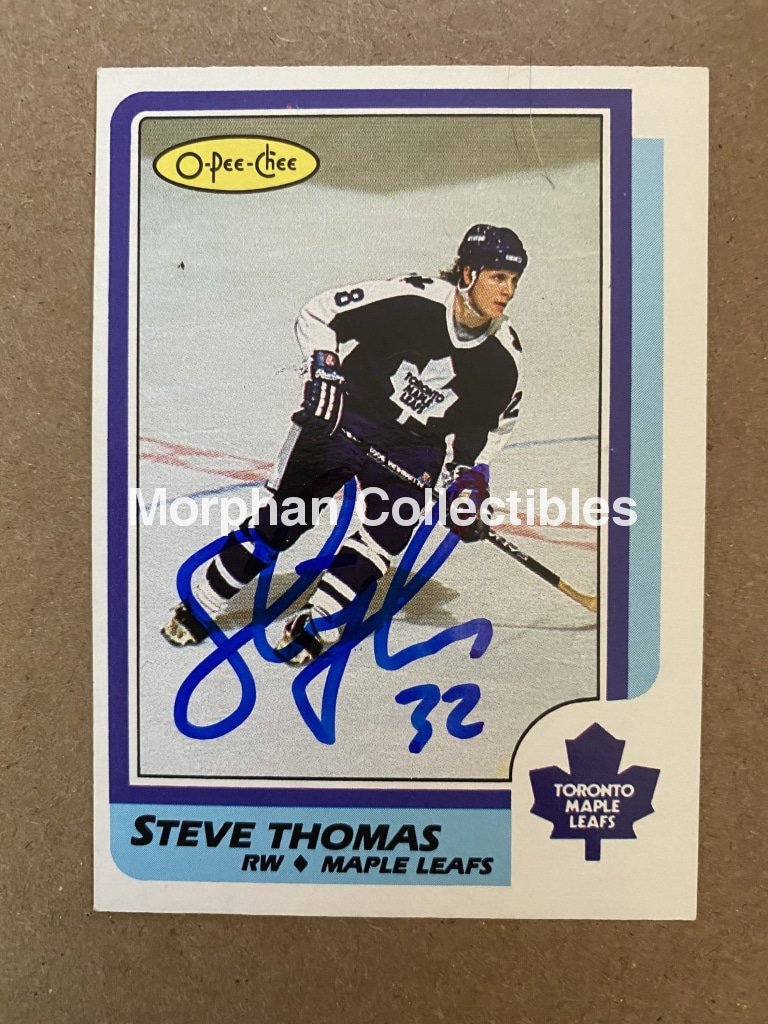 Steve Thomas - Autographed Card 1986-87 Opc #1