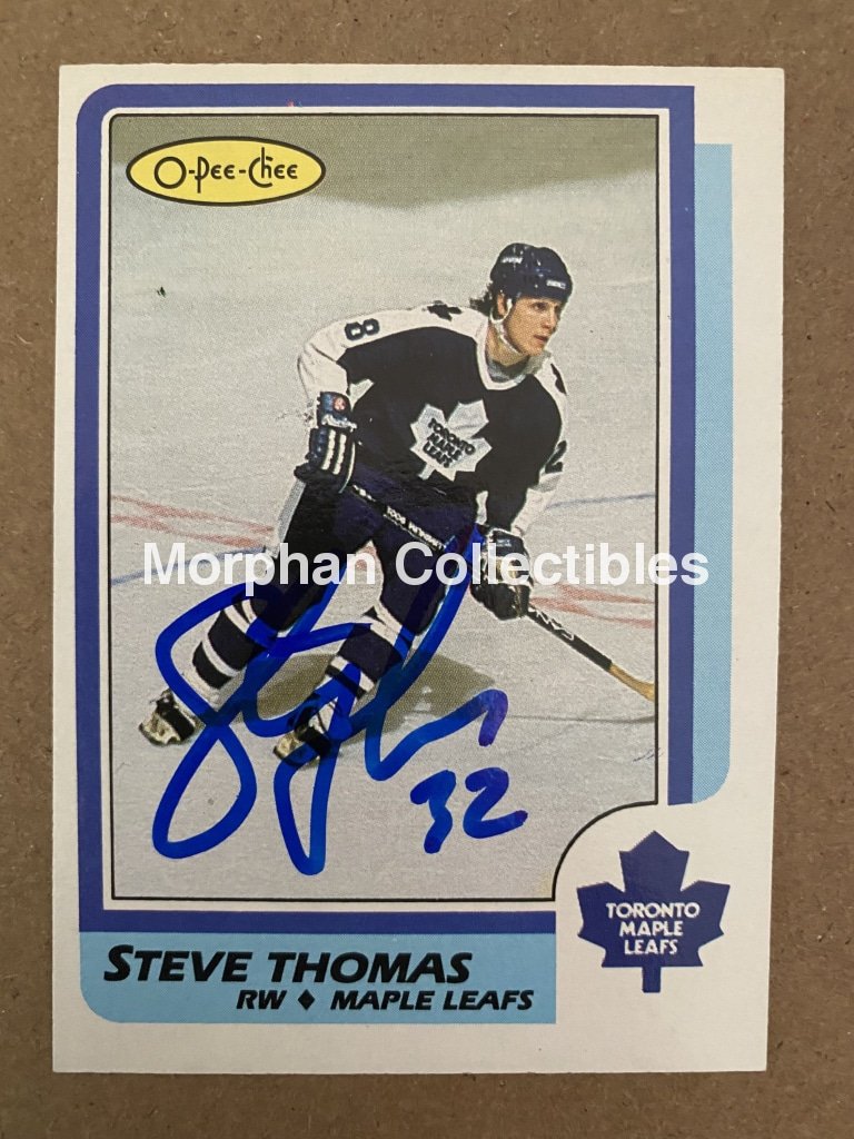 Steve Thomas - Autographed Card 1986-87 Opc #2