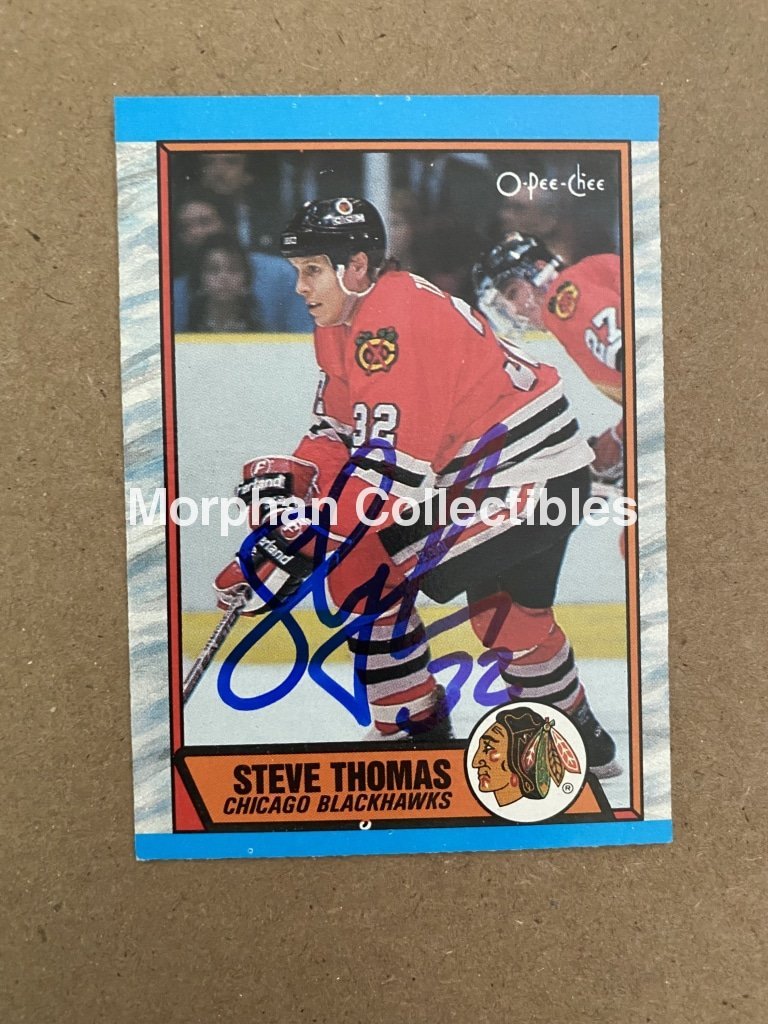 Steve Thomas - Autographed Card 1989-90 Opc #3