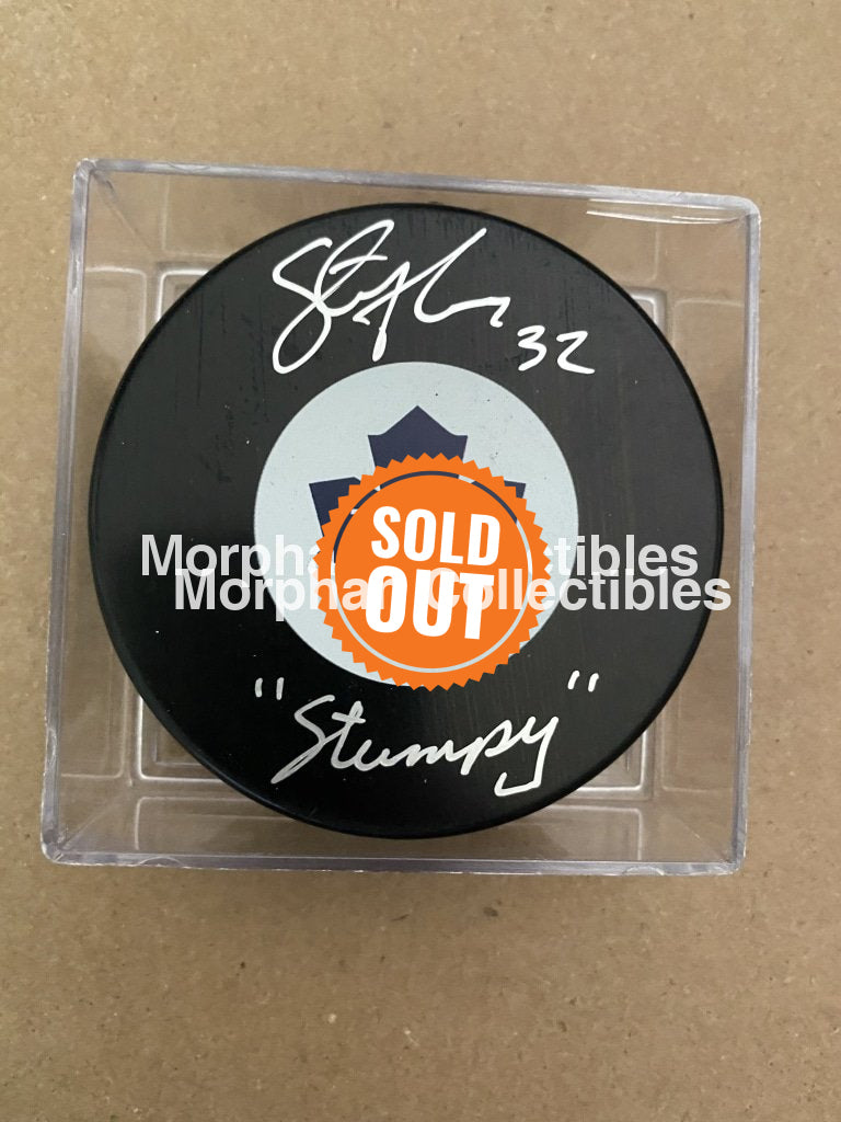 Steve Thomas - Autographed Puck Toronto Maple Leafs