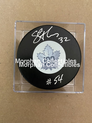 Steve Thomas - Autographed Pucks Toronto Maple Leafs Centennial Puck