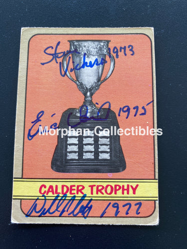 Steve Vickers ‘73 / Eric Vail ‘75 Willi Plett ‘77 - Autographed Card 1972-73 Opc Calder Cup