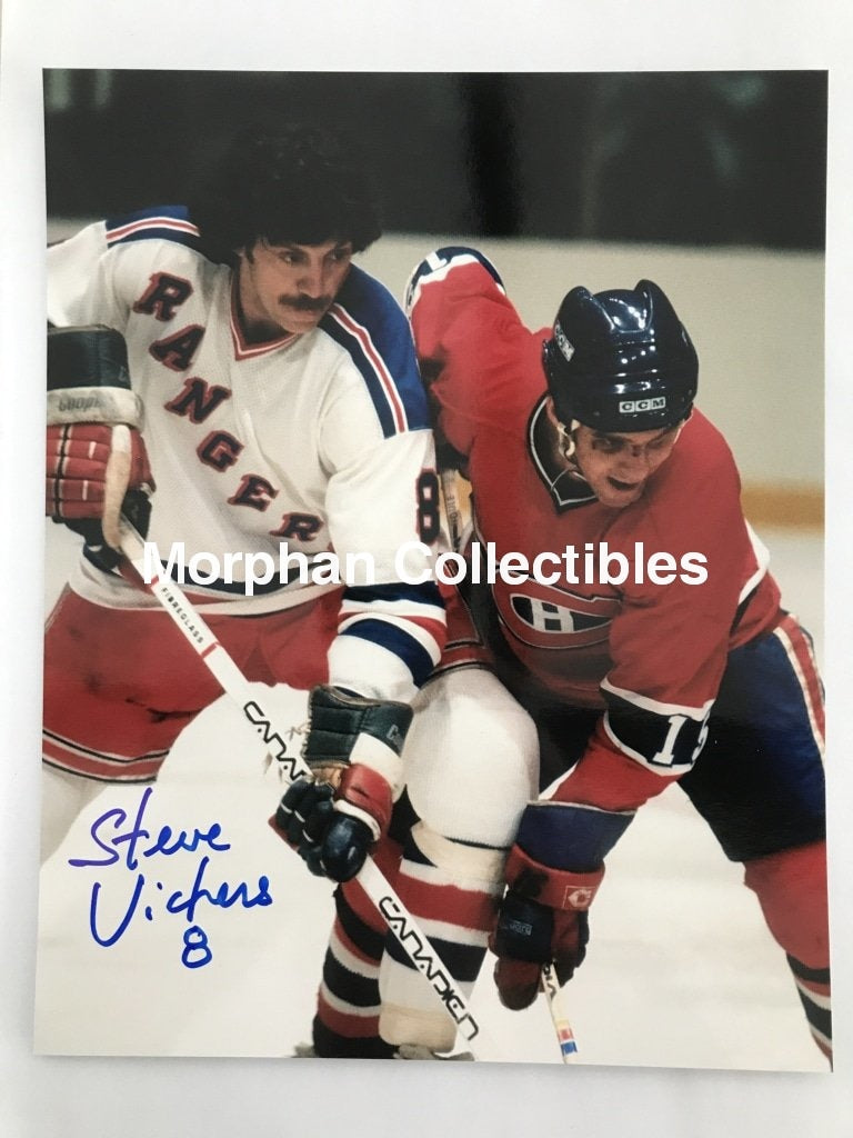 Steve Vickers - Autographed 8X10 Photos With Montreal Player Photo