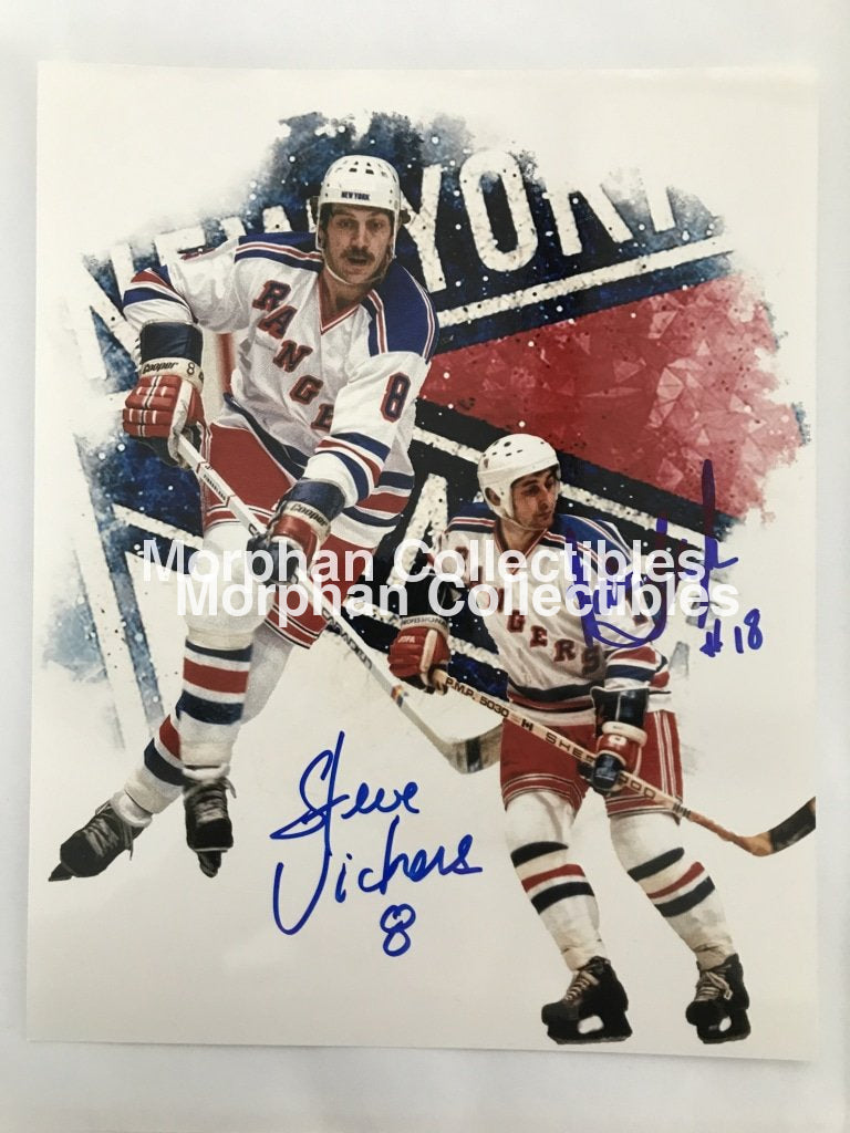 Steve Vickers - Autographed 8X10 Photos With Tkaczuk Photo