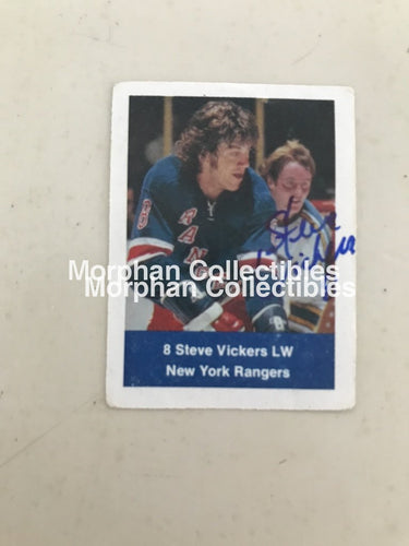 Steve Vickers - Autographed Card Nhl 1974-75 Loblaws Action Stamp #2