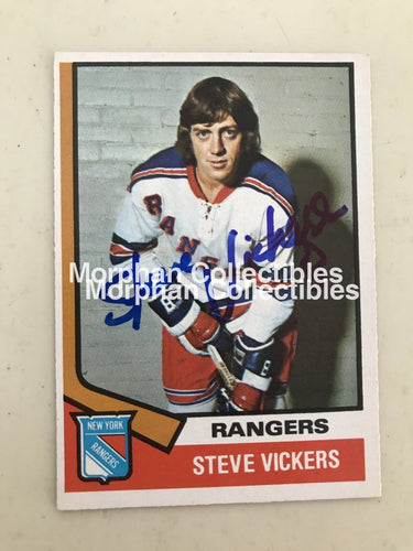 Steve Vickers - Autographed Card Opc 1974-75 #1
