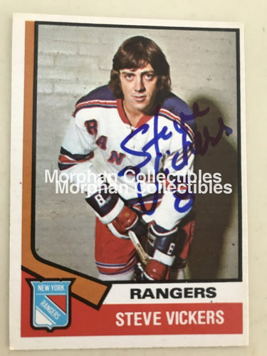 Steve Vickers - Autographed Card Opc 1974-75 #2