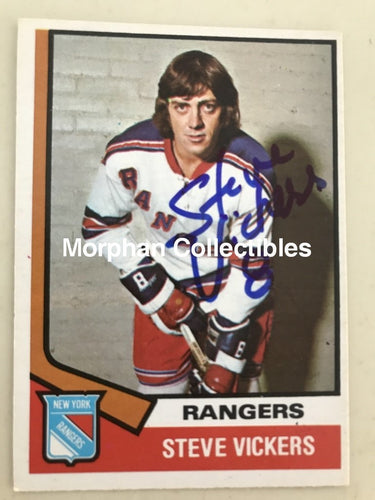 Steve Vickers - Autographed Card Opc 1974-75 #2