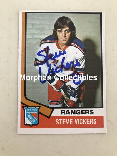 Steve Vickers - Autographed Card Opc 1974-75 #3