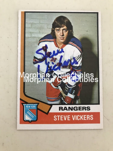 Steve Vickers - Autographed Card Opc 1974-75 #3