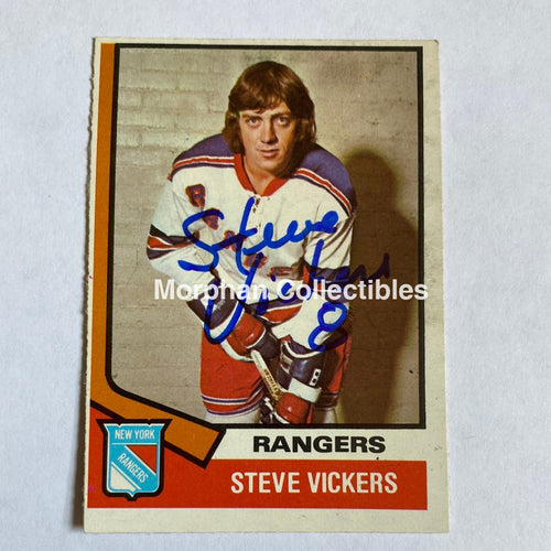 Steve Vickers - Autographed Card Opc 1974-75
