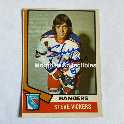 Steve Vickers - Autographed Card Opc 1974-75