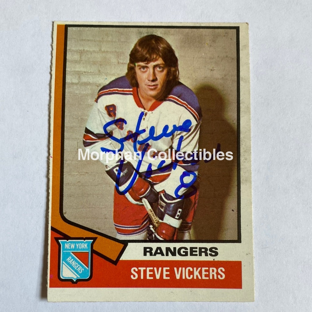 Steve Vickers - Autographed Card Opc 1974-75