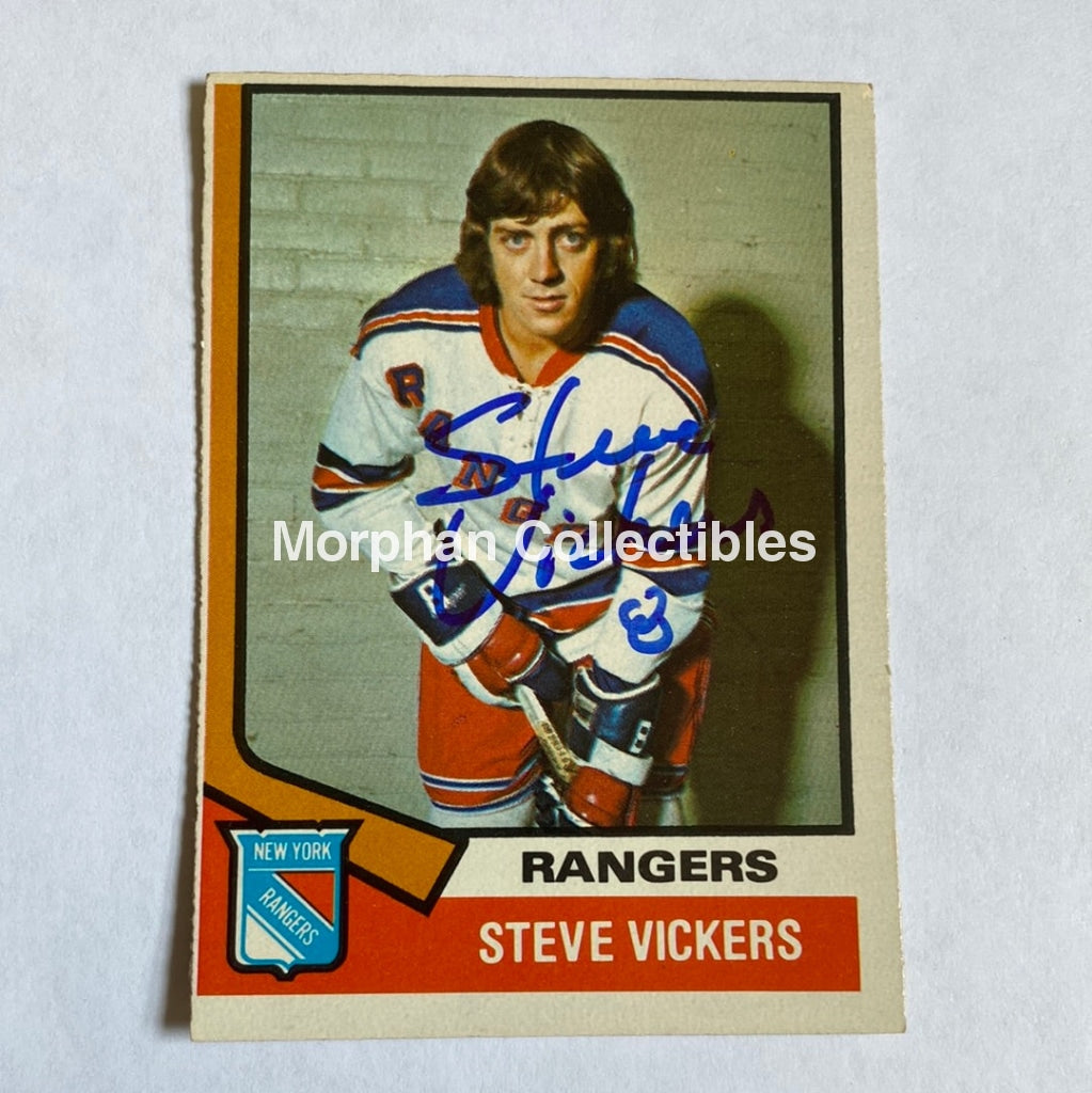 Steve Vickers - Autographed Card Opc 1974-75