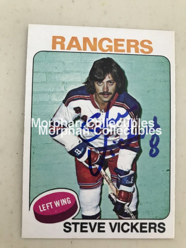 Steve Vickers - Autographed Card Opc 1975-76 #1
