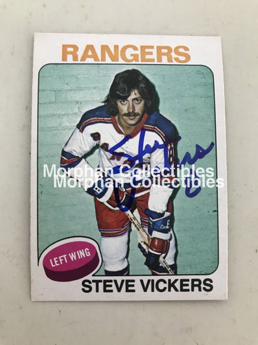 Steve Vickers - Autographed Card Opc 1975-76 #2