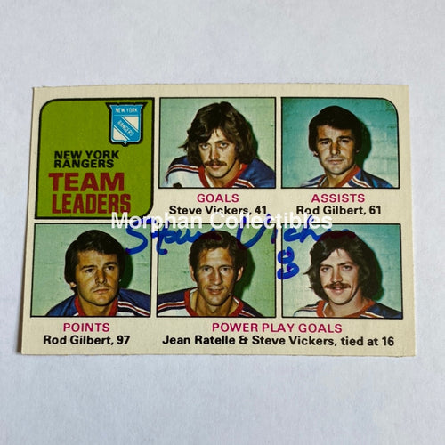 Steve Vickers - Autographed Card Opc 1975-76