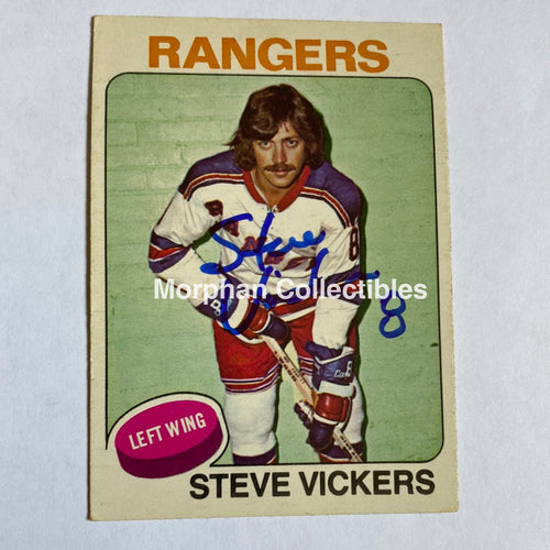 Steve Vickers - Autographed Card Opc 1975-76