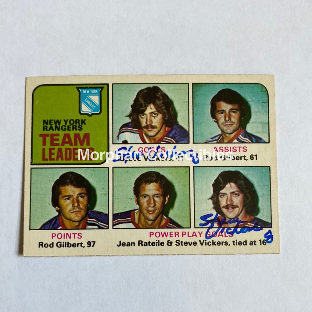 Steve Vickers - Autographed Card Opc 1975-76