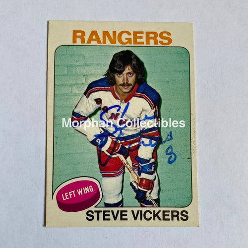 Steve Vickers - Autographed Card Opc 1975-76