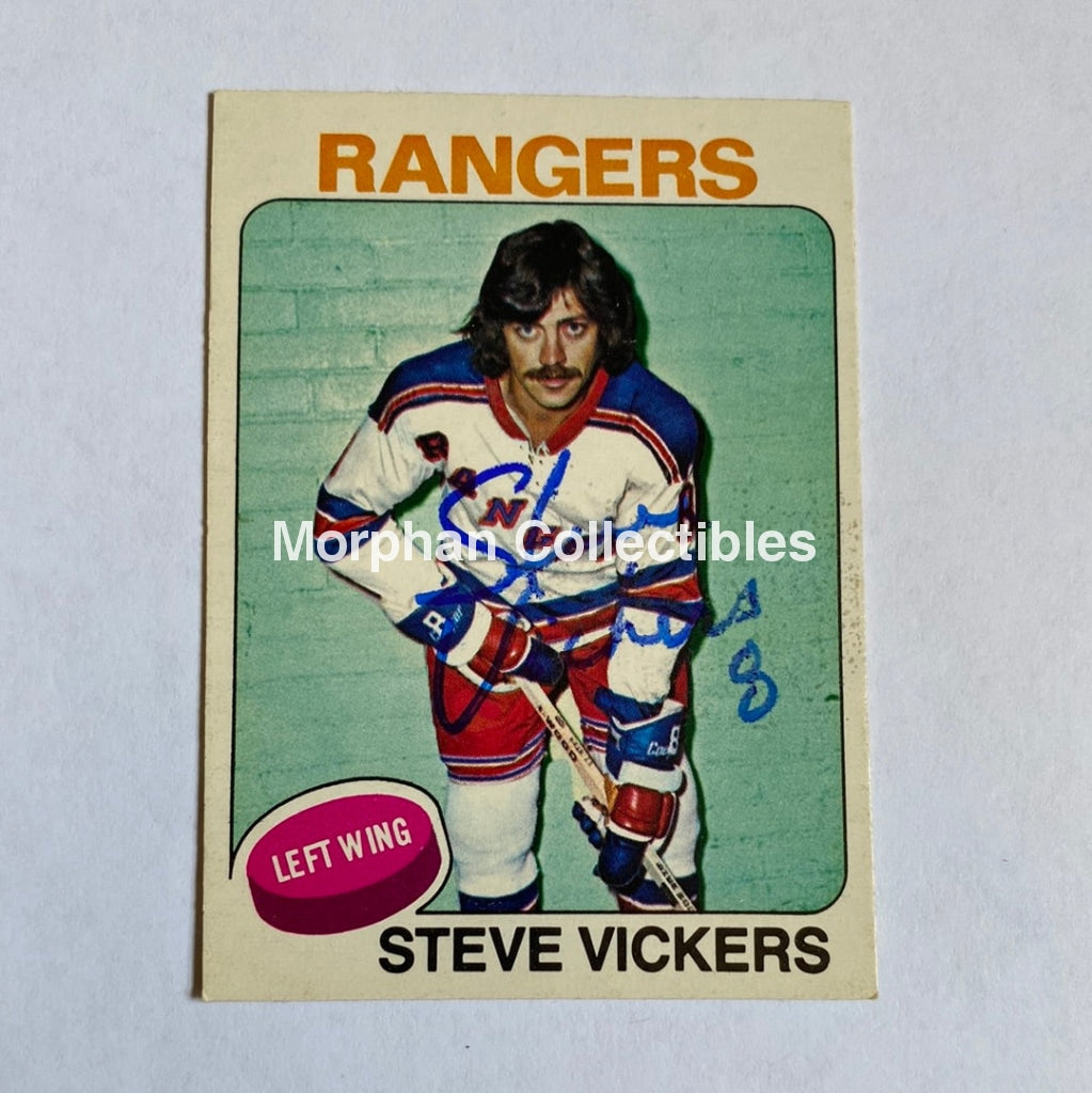 Steve Vickers - Autographed Card Opc 1975-76