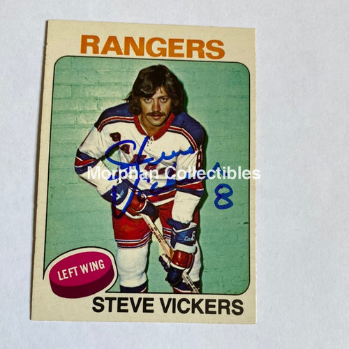 Steve Vickers - Autographed Card Opc 1975-76