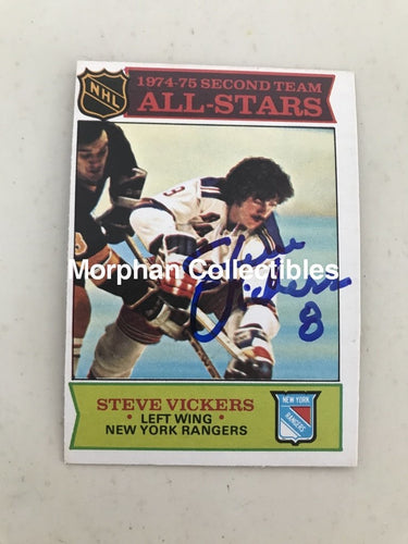 Steve Vickers - Autographed Card Opc 1975-76 All Star #1