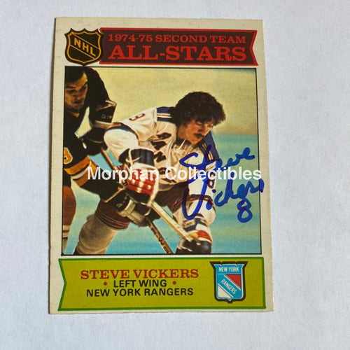 Steve Vickers - Autographed Card Opc 1975-76 All Star #2