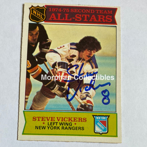 Steve Vickers - Autographed Card Opc 1975-76 All Star #2