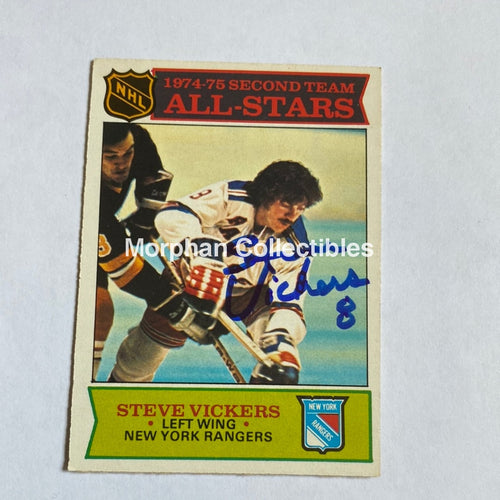 Steve Vickers - Autographed Card Opc 1975-76 All Star #2