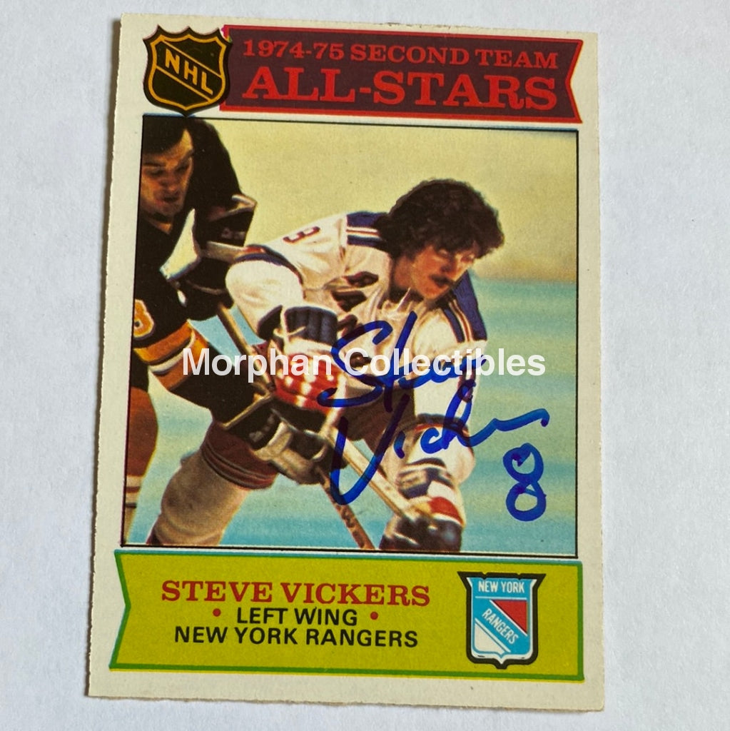 Steve Vickers - Autographed Card Opc 1975-76 All Star #2