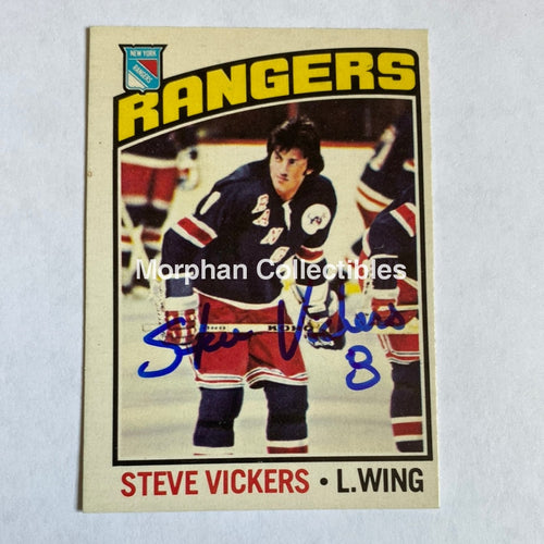 Steve Vickers - Autographed Card Opc 1976-77