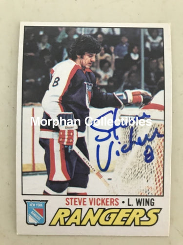 Steve Vickers - Autographed Card Opc 1977-78 #2