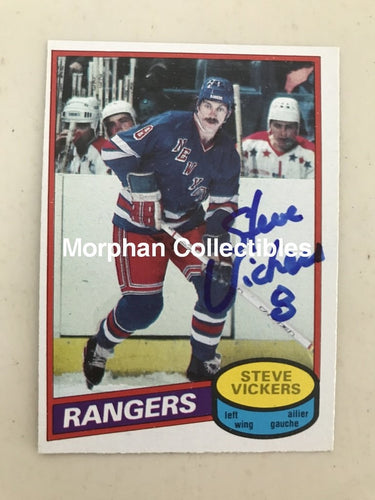 Steve Vickers - Autographed Card Opc 1980-81 #3