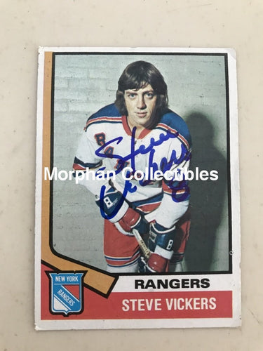 Charitybuzz: New York Rangers Jersey Signed by Steve Vickers