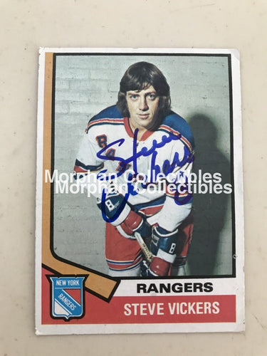 Steve Vickers - Autographed Card Opc 1974-75 #4