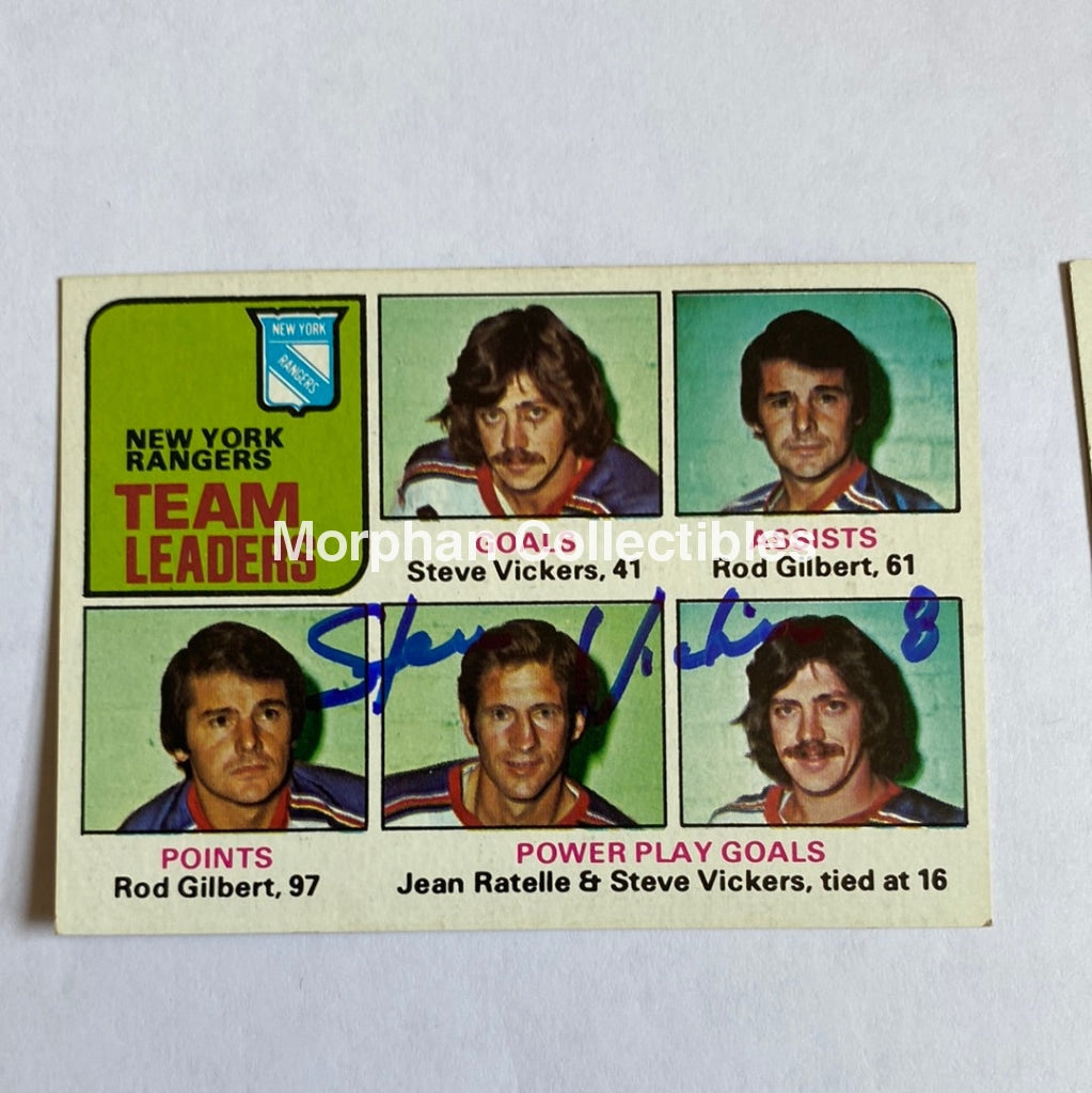 Steve Vickers - Autographed Card Topps 1975-76