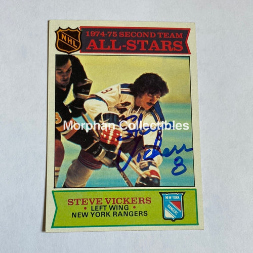 Steve Vickers - Autographed Card Topps 1975-76 All Star #2