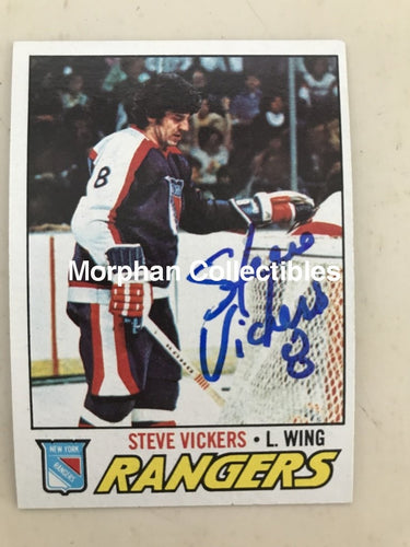 Steve Vickers - Autographed Card Topps 1977-78 #1