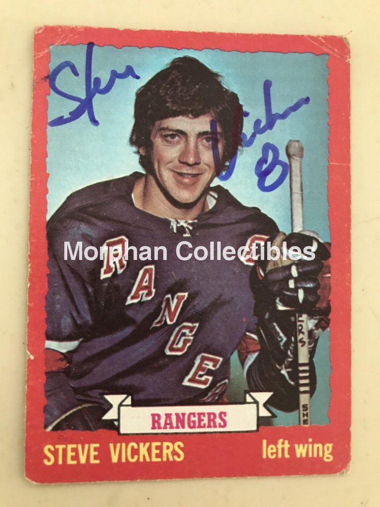 Steve Vickers - Autographed Card Opc 1973-74