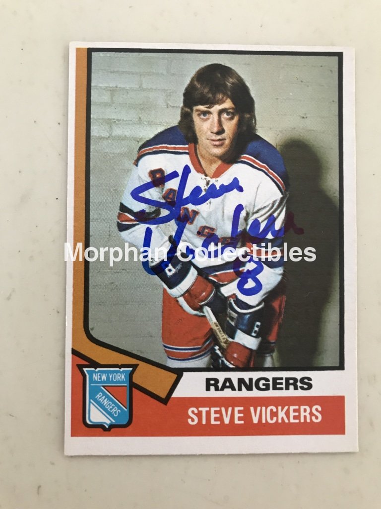 Steve Vickers - Autographed Card Topps 1974-75 #1