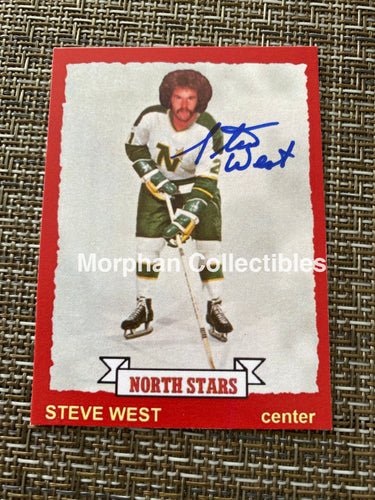 Steve West- Autographed Card - Custom Minnesota North Stars