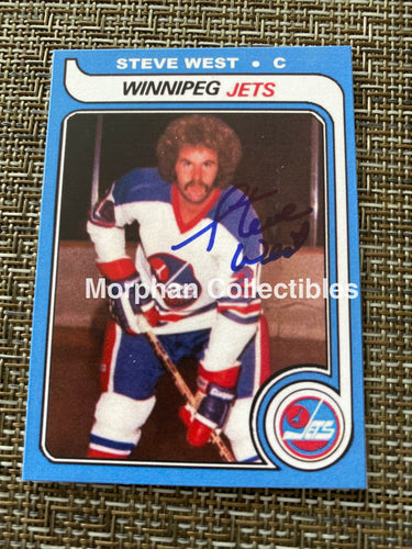 Steve West- Autographed Card - Custom Winnipeg Jets