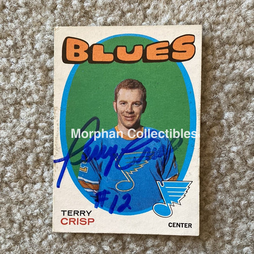 Terry Crisp - Autographed Card 1971-72 Opc Card